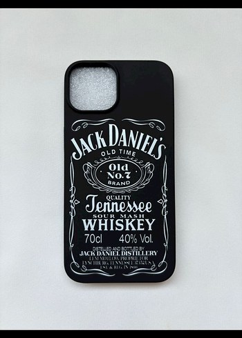 Parlak Siyah Vintage Jack Daniel's Telefon Kılıfı iphone 13