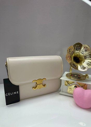 Celine CELİNE Klasik Siyah Deri Kadın Çapraz Çanta