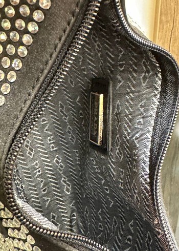 Beden siyah Renk Prada Parlak Boncuk Detaylı Siyah Kadın Çanta
