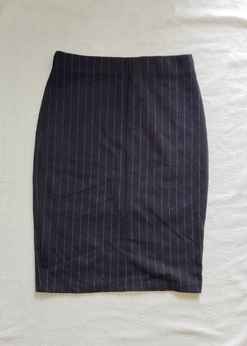 Cizgili Slim Fit Kalem Etek - Görsel 2