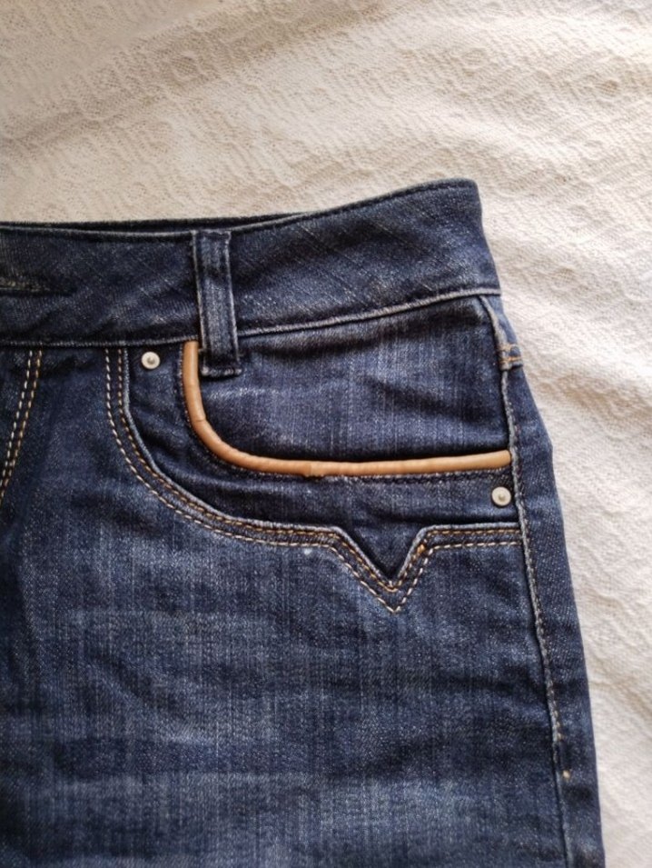 Mavi Vintage Kot Etek - Görsel 3