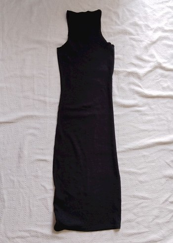 Pull&Bear Kolsuz Uzun Siyah Elbise - Görsel 3