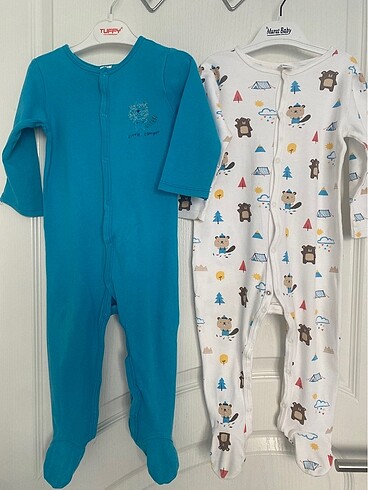 12-18 Ay Beden mavi Renk erkek bebek pijama erkek bebek tulum 12-18 ay