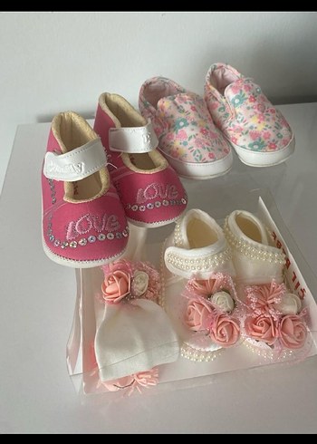 Kız Bebek Pembe İlk Adım Ayakkabısı - Görsel 3