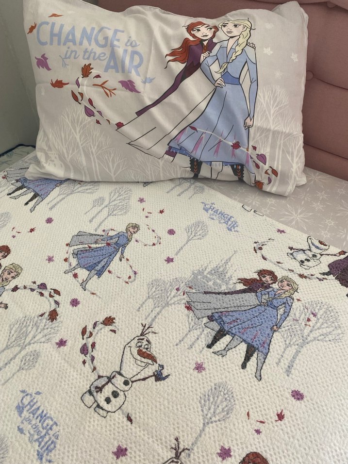 Elsa pike takımı Frozen pike çarşaf ve Yastık Kılıfı - Görsel 4