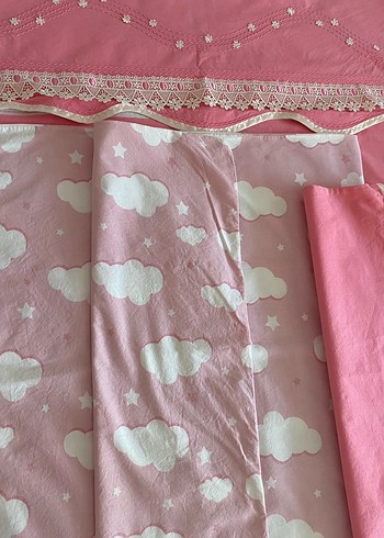 Pembe Nakışlı Çocuk Uyku Seti çocuk nevresim seti - Görsel 2