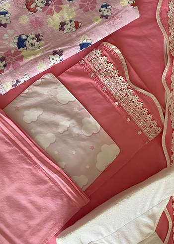 Pembe Nakışlı Çocuk Uyku Seti çocuk nevresim seti - Görsel 4