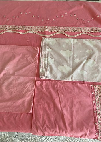 Pembe Nakışlı Çocuk Uyku Seti çocuk nevresim seti - Görsel 5