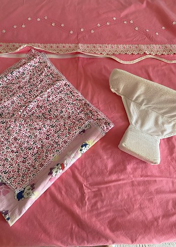 Pembe Nakışlı Çocuk Uyku Seti çocuk nevresim seti - Görsel 6
