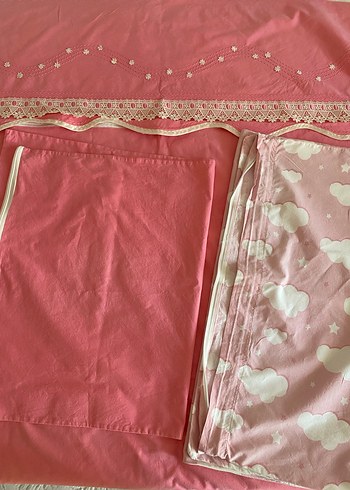 Pembe Nakışlı Çocuk Uyku Seti çocuk nevresim seti - Görsel 7