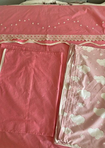 Pembe Nakışlı Çocuk Uyku Seti çocuk nevresim seti - Görsel 8