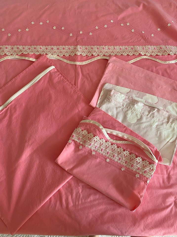 Pembe Nakışlı Çocuk Uyku Seti çocuk nevresim seti - Görsel 3