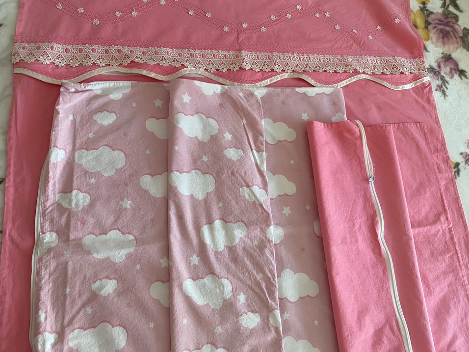 Pembe Nakışlı Çocuk Uyku Seti çocuk nevresim seti - Görsel 2