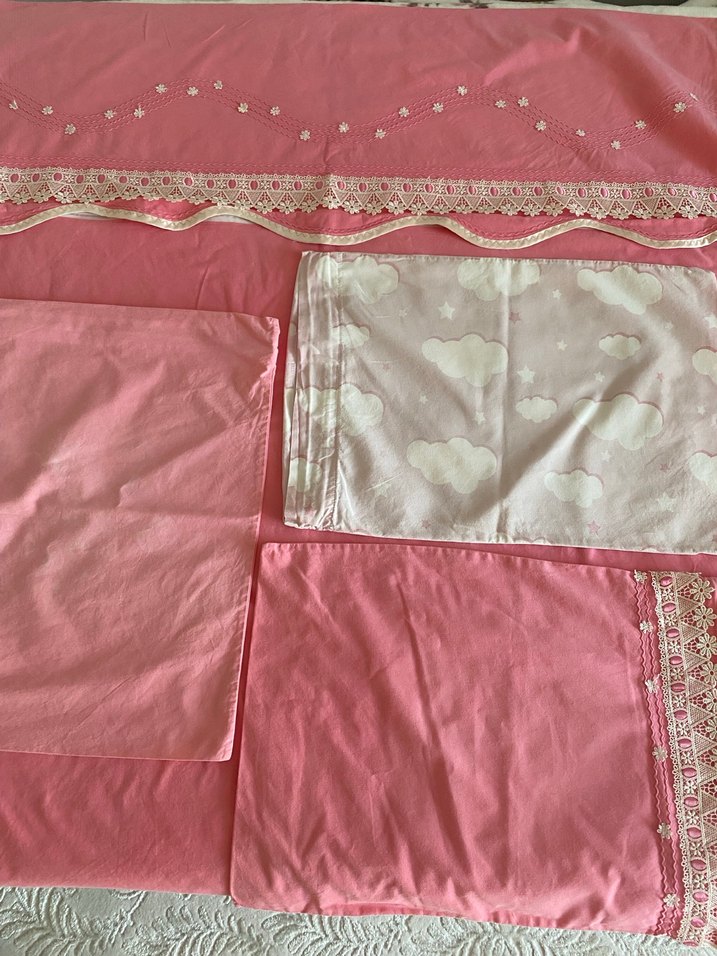Pembe Nakışlı Çocuk Uyku Seti çocuk nevresim seti - Görsel 5