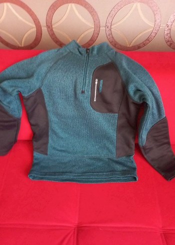 Gri Erkek Fermuarlı Polar Sweatshirt - Görsel 3