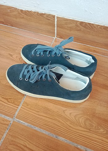 Gri Süet Bağcıklı deri erkek ayakkabı - Görsel 5