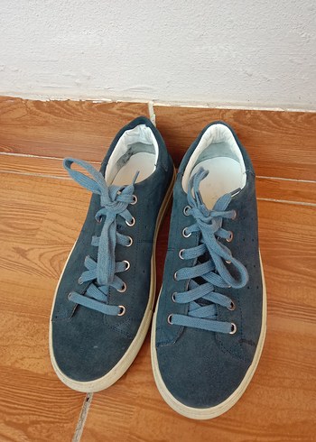 Gri Süet Bağcıklı deri erkek ayakkabı - Görsel 6