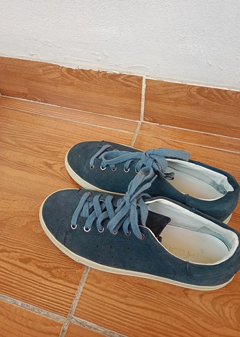 Gri Süet Bağcıklı deri erkek ayakkabı - Görsel 2