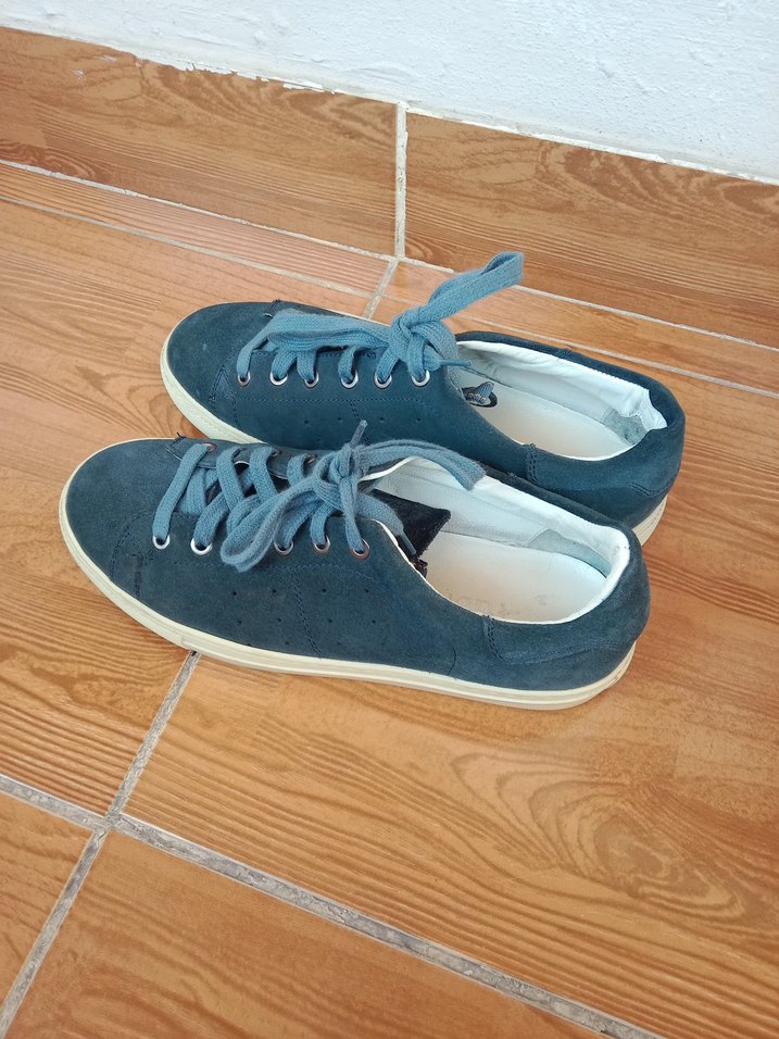 Gri Süet Bağcıklı deri erkek ayakkabı - Görsel 5