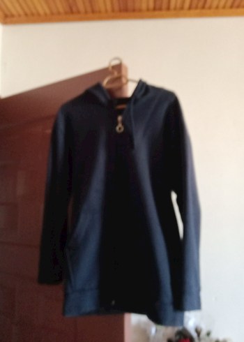 Siyah Kapüşonlu Fermuarlı Erkek Polar - Görsel 4