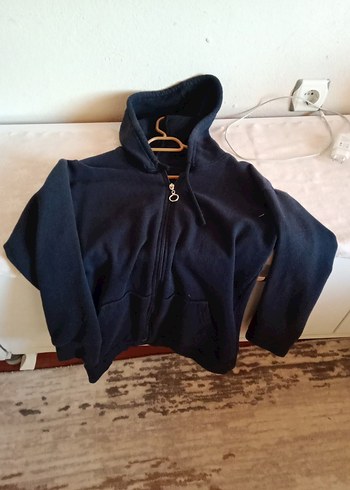 Siyah Kapüşonlu Fermuarlı Erkek Polar - Görsel 2