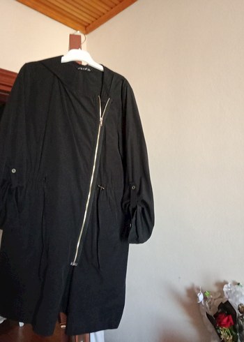 Siyah Kemerli trençkot - Görsel 3