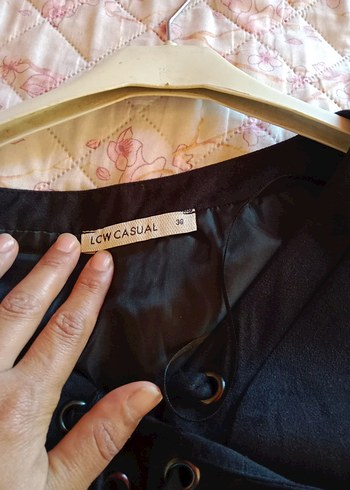 Düğmeli Siyah süet kısa elbise - Görsel 5