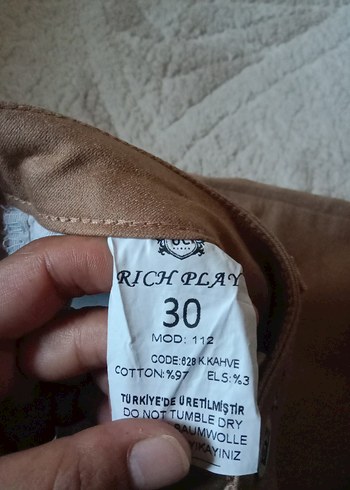 Bej Kadın keten Pantolon - Midi Boy, Rahat Kesim - Görsel 4