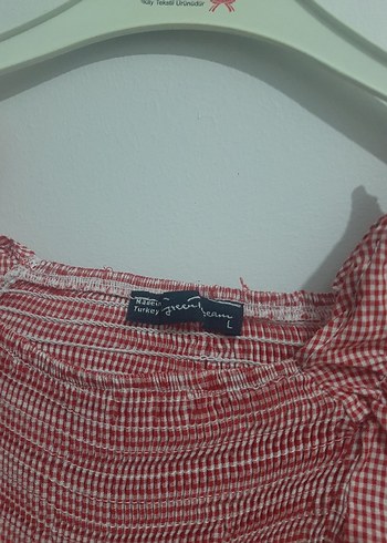 H&M Pembe Pilili Mini Keten Bluz