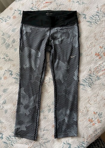 Nike Kadın Gri Midi Spor Tayt