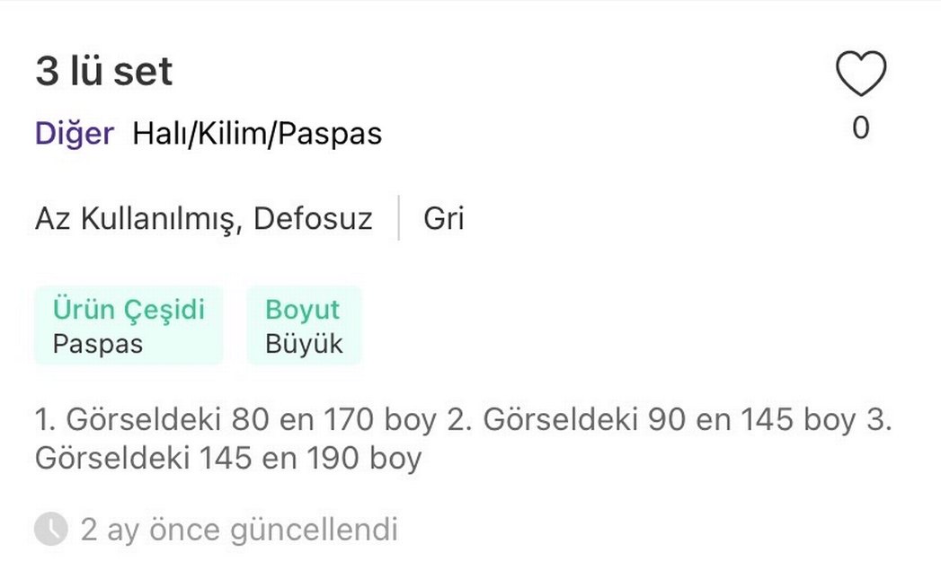 3 lü halı set - Görsel 4