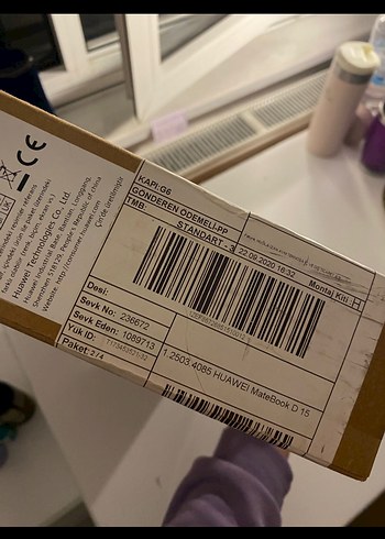 Gri Huawei Laptop ve Siyah Laptop Çantası powerbank ve mouse - Görsel 5