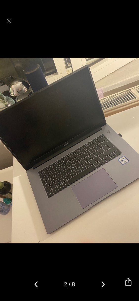 Gri Huawei Laptop ve Siyah Laptop Çantası powerbank ve mouse - Görsel 2