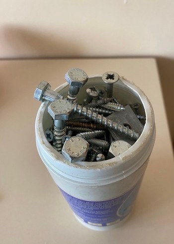 Çeşitli Gri Çiviler ve Bağlantı Elemanları - Görsel 4