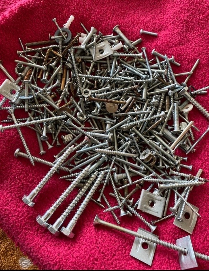 Çeşitli Gri Çiviler ve Bağlantı Elemanları - Görsel 3