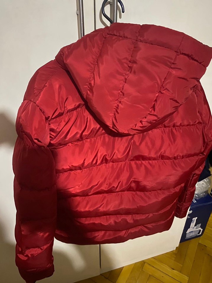 Kırmızı Fermuarlı Erkek Sokak Stili Mont - Görsel 3