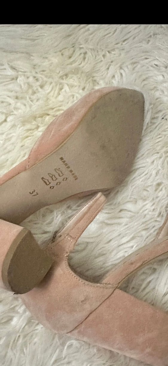 Pudra Süet Tokalı Kadın Topuklu Ayakkabı - Görsel 2