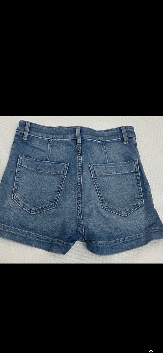 Düğmeli Kadın Mini Denim Şort - Görsel 3