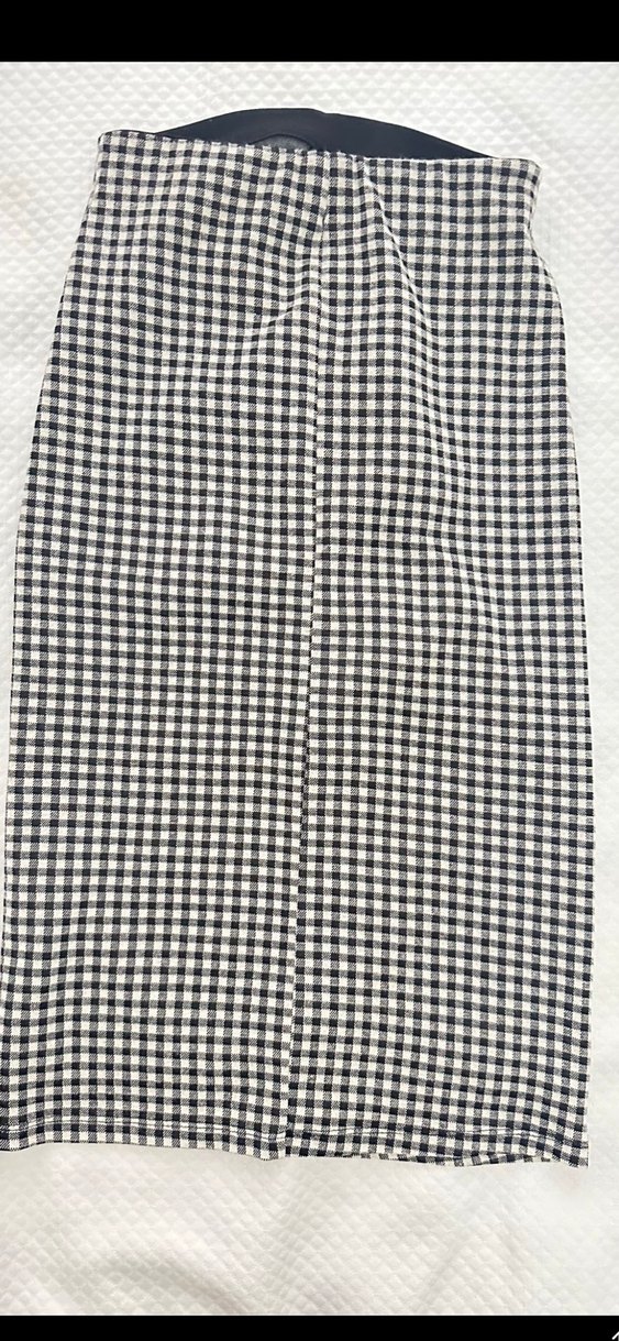 Ekose Desenli Midi Etek - Görsel 4