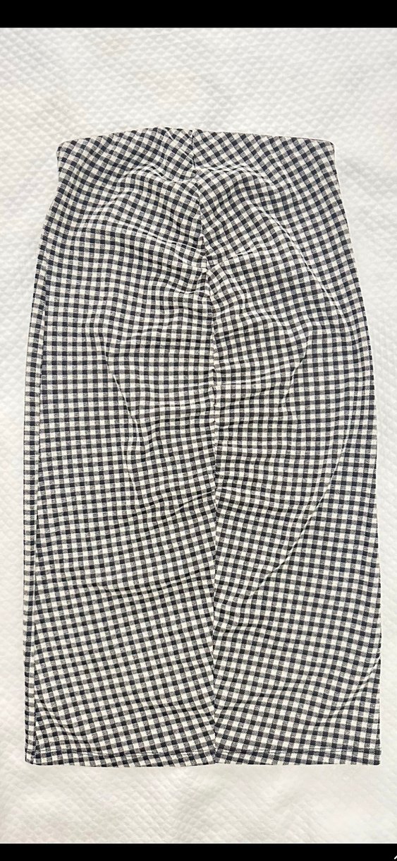 Ekose Desenli Midi Etek - Görsel 2