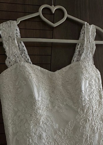 Askılı Balık Uzun Kuyruklu Gelinlik - Görsel 5