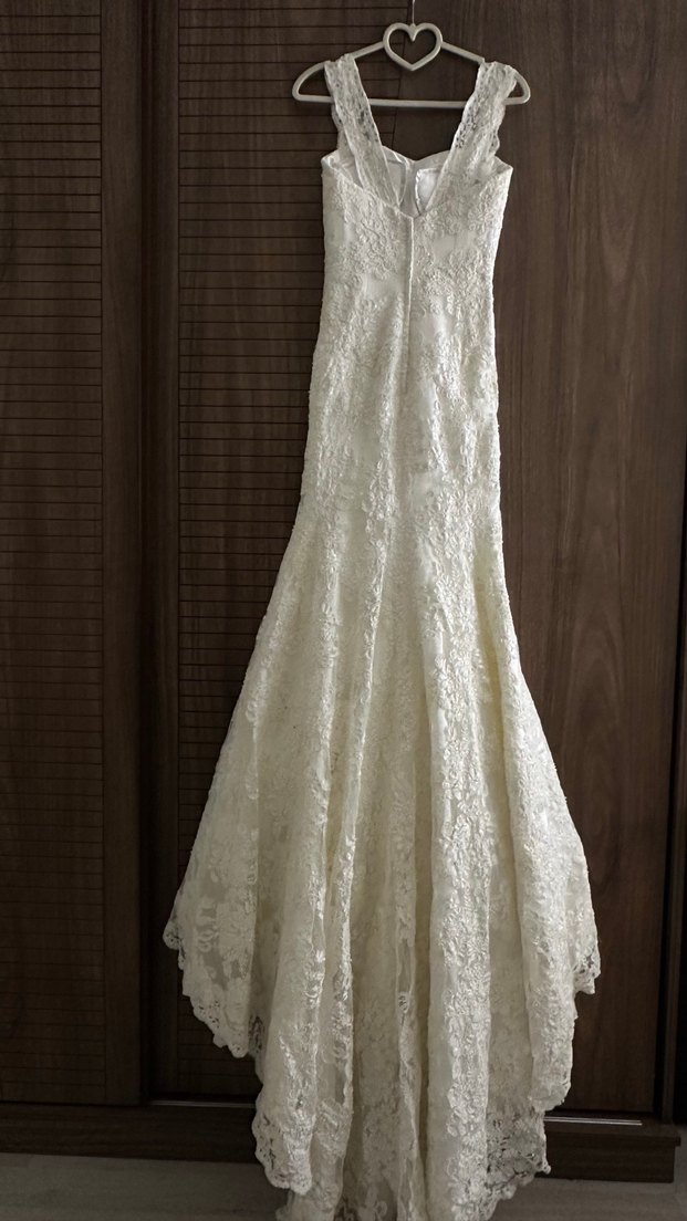 Askılı Balık Uzun Kuyruklu Gelinlik - Görsel 3