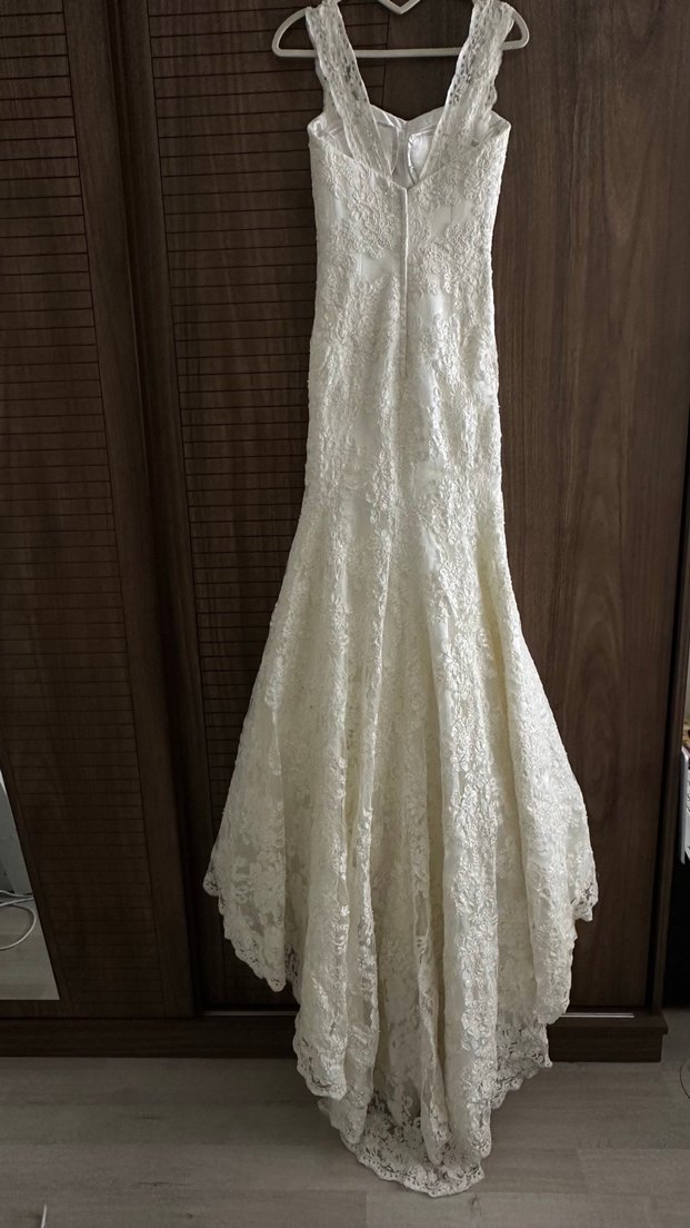 Askılı Balık Uzun Kuyruklu Gelinlik - Görsel 2