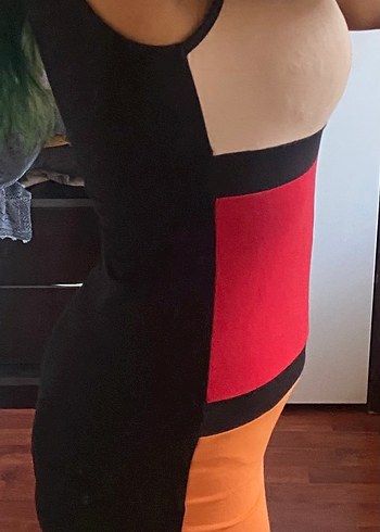 Kadın Çok Renkli Mini Elbise - Görsel 2