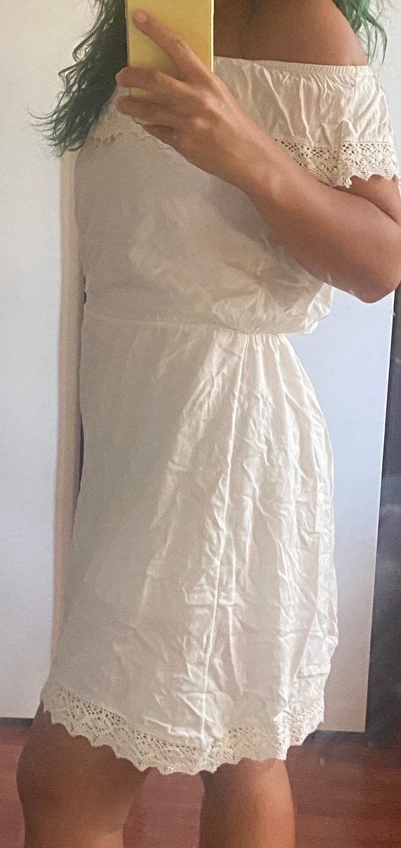 Dantel Detaylı Beyaz Bohem Bluz - Görsel 3