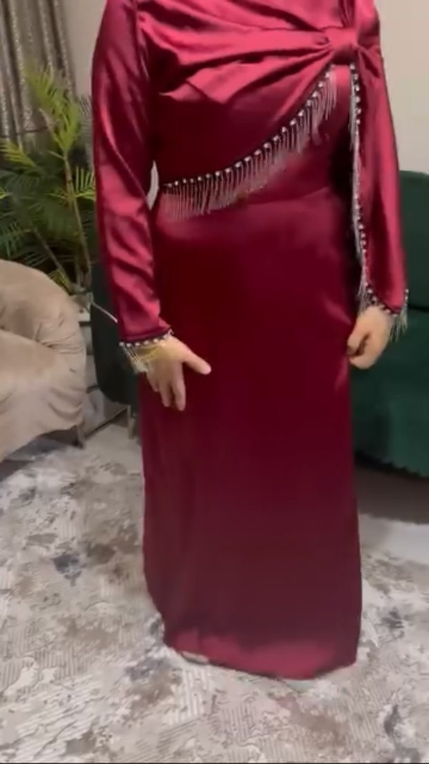 Bordo Abiye - Görsel 3