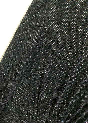 Kadın Siyah Uzun Kollu Triko Abiye Elbise - Görsel 8