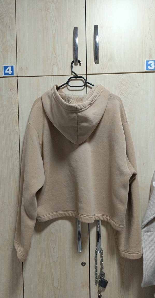 Bej Kapüşonlu Kadın Sweatshirt - Görsel 4