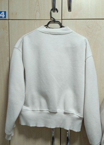 Kadın Beyaz Fermuarlı ceket - Görsel 3