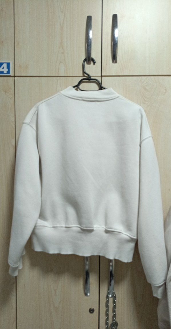 Kadın Beyaz Fermuarlı ceket - Görsel 3